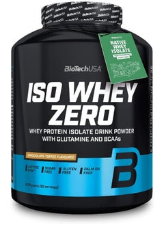 BioTechUSA Iso Whey ZERO | Gluten, Sugar FREE | Lactose Reduced | Premium Whey Protein Isolate, 2.27 kg, Chocolate-Toffee