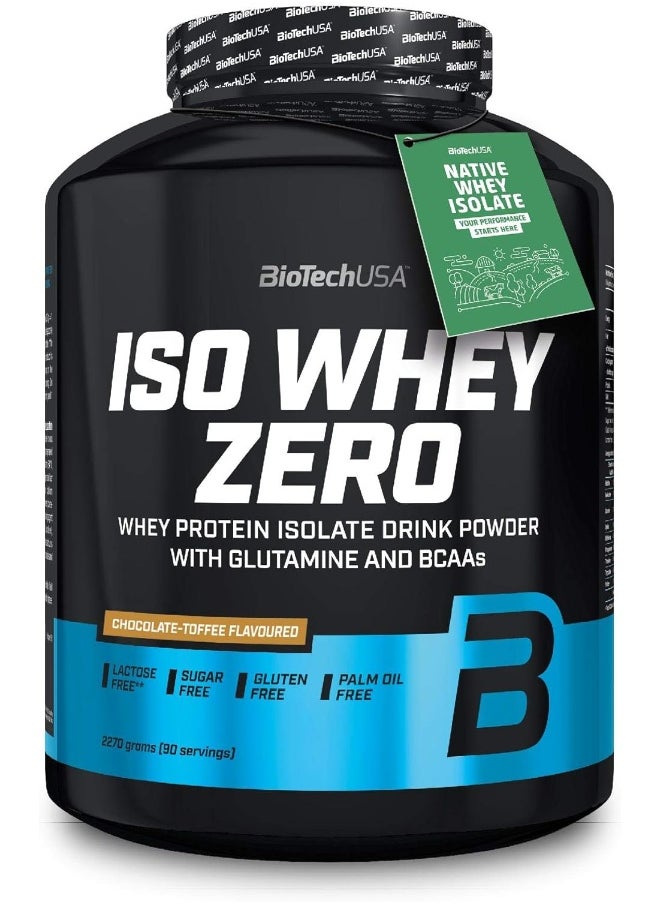 BioTechUSA - BioTechUSA Iso Whey ZERO | Gluten, Sugar FREE | Lactose Reduced | Premium Whey Protein Isolate, 2.27 kg, Chocolate-Toffee - Image 1