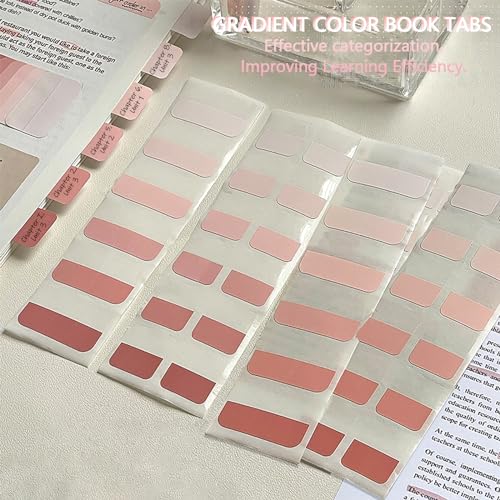 Potanro Book Tabs 480 PCS Annotation Tabs Transparent Sticky Notes for Notebooks 1 Inch Repositionable Index Tabs for Annotating Books and File Classification (Medium) - Image 5