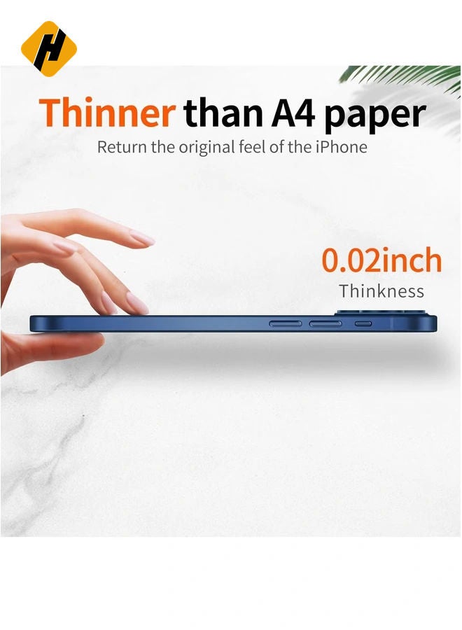 HuHa iPhone 15 Pro Slim Case – Blue, 0.2mm Paper-Thin, Lightweight with Translucent Matte PP Back, Anti-Fingerprint & Yellowing Protection - Image 2