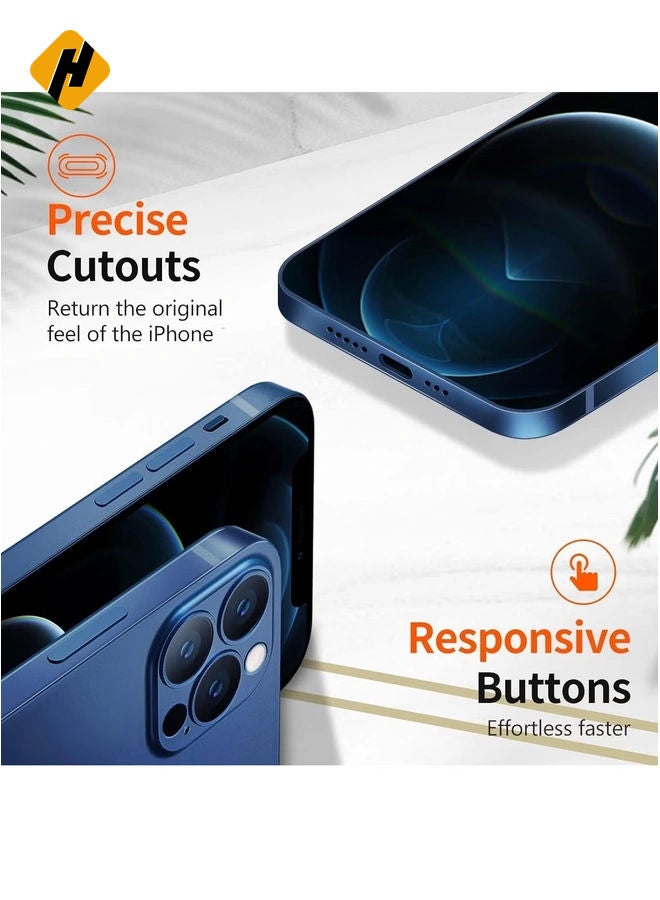 HuHa iPhone 15 Pro Slim Case – Blue, 0.2mm Paper-Thin, Lightweight with Translucent Matte PP Back, Anti-Fingerprint & Yellowing Protection - Image 4