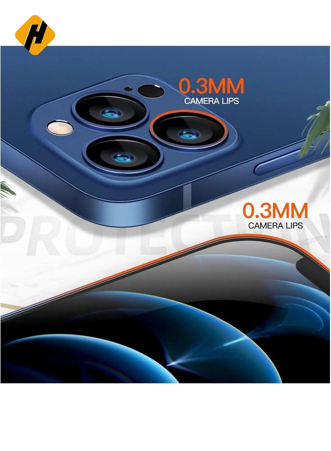 HuHa iPhone 15 Pro Slim Case – Blue, 0.2mm Paper-Thin, Lightweight with Translucent Matte PP Back, Anti-Fingerprint & Yellowing Protection - Image 3