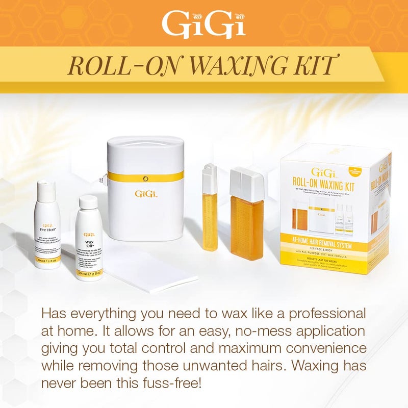 Gigi Roll on Waxing Kit â€“ At-Home Hair Removal for Face & Body with All-Purpose Soft Wax Roller for Smooth Skin - Image 2