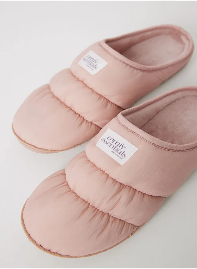 women'secret Pink padded nylon house slippers