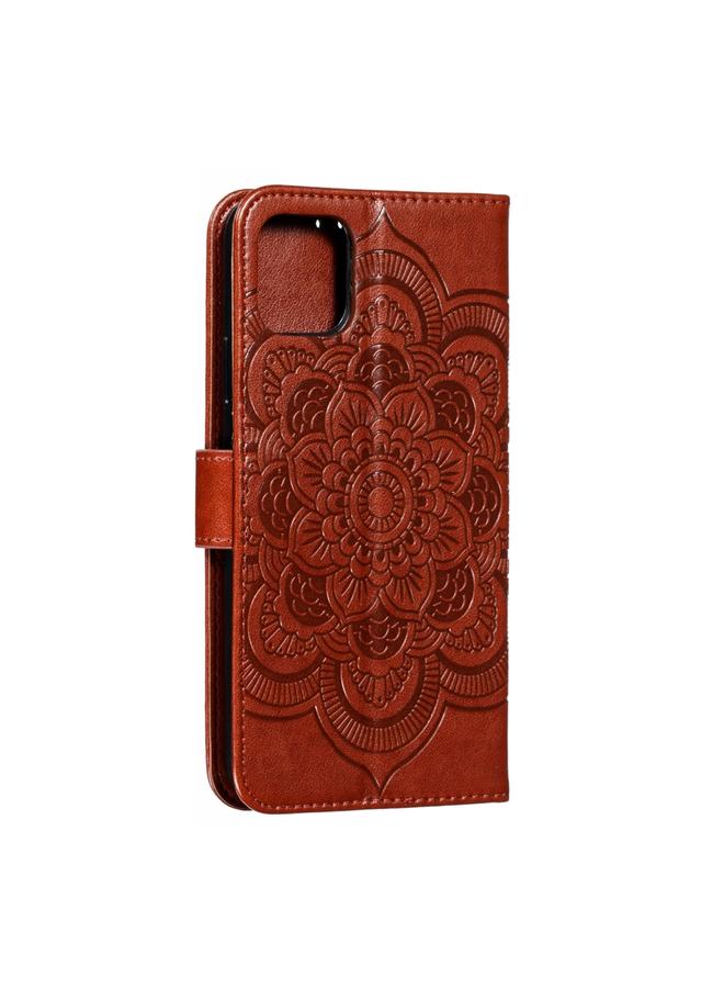 S-TOP Case For iPhone 15 Pro Mandala Embossing Pattern Horizontal Flip Leather Phone Case - Image 3