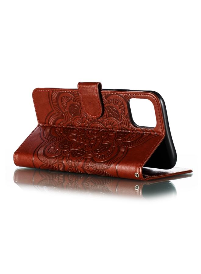 S-TOP Case For iPhone 15 Pro Mandala Embossing Pattern Horizontal Flip Leather Phone Case - Image 5