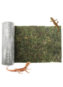 Kathson kathson Reptile Carpet, Natural Moss Mat for Terrarium, Bearded Dragon Tank Flooring Green Substrate Liner for Leopard Gecko Hermit Crab Lizard Tortoise (39.37" X 11.81")  - Image 1