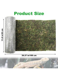 Kathson kathson Reptile Carpet, Natural Moss Mat for Terrarium, Bearded Dragon Tank Flooring Green Substrate Liner for Leopard Gecko Hermit Crab Lizard Tortoise (39.37" X 11.81")  - Image 2