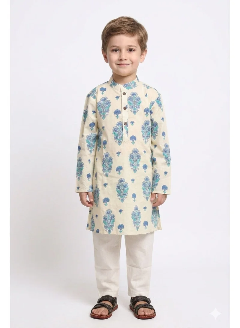 Saka Designs Boys Ethnic Motifs Printed Kurta with Pyjamas