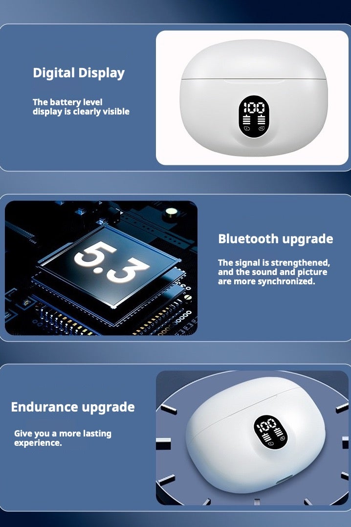 Wireless Earbuds, 35H Playtime ANC, IPX5 Waterproof with Charging Case - Bluetooth 5.3 Deep Bass for Office & Daily Commute - Image 3