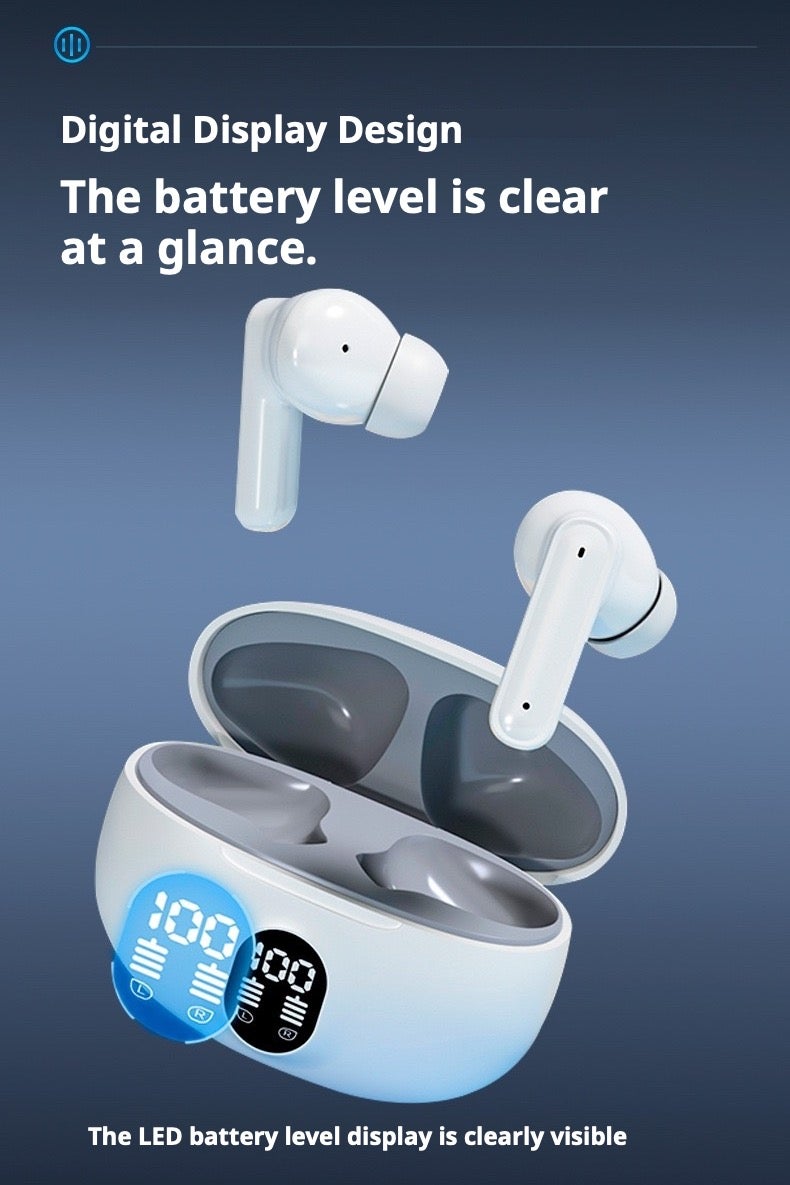 Wireless Earbuds, 35H Playtime ANC, IPX5 Waterproof with Charging Case - Bluetooth 5.3 Deep Bass for Office & Daily Commute - Image 4