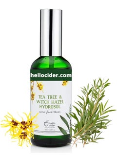hello cider Tea Tree Witch Hazel FACE Toner  Organic Hydrosol Astringent Facial Spray  Reduce Blemish Prevent Acnes Restore pH Tone All Skin TypeUSA Small BusinessHello Cider 