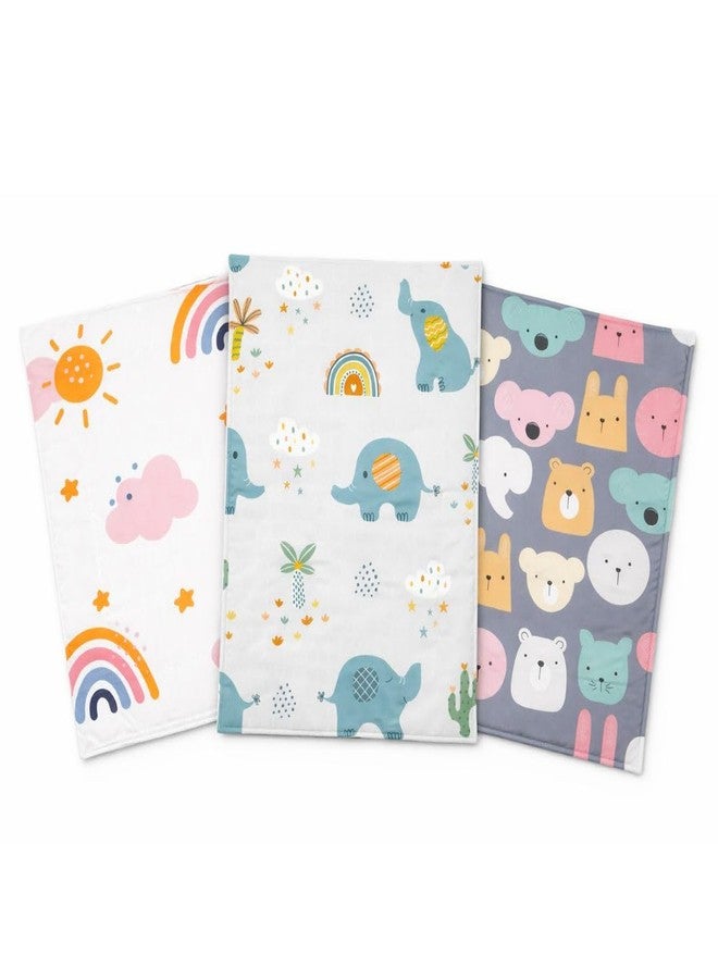 Zikku Diaper Changing Mat/Sleeping Mat/Waterproof Bed Protector with Foam for Newborn Baby – Pack of 3 (Animal Print, 45 cms x 60 cms) - Image 3
