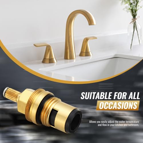 hansengroe Kitchen Faucet Cartridge for Grohe 45883000 45882000 Cartridge Replacement Part, Cold Hot Flow Right Left Side Installation Suitable for Shower Bathroom Faucet Stem Replacement (45883000+45882000) - Image 3