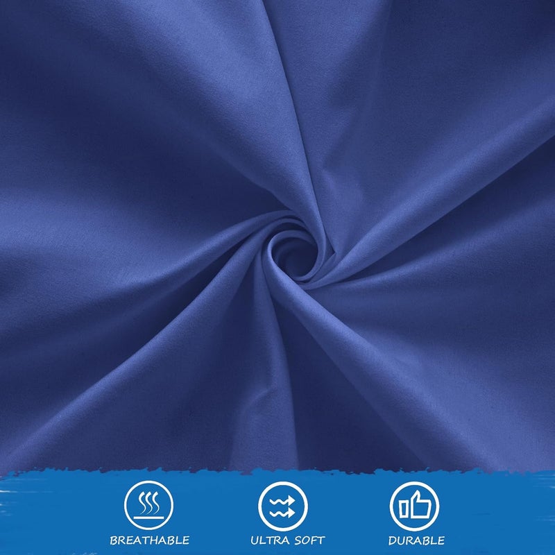 Coldwind Nap Mat Sheet 2 Pack 24 x 48 x 4 Fitted Elastic Corners Preschool Day Care Rest Nap Mat Cover Soft  Breathable Baby Sheets for Regalo My Cot Portable Toddler Bed and Joovy Travel Cot Navy - Image 3