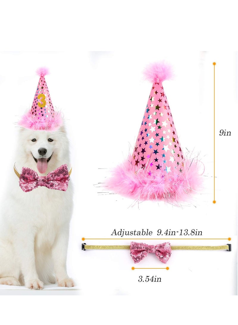 Mordely Dog Birthday Party Supplies - Dog Girl Birthday Bandanas Set with Dog Birthday Hat, Scarf, Birthday Banner, Balloons and Bowtie. Puppy Dog Pals Birthday Party Decorations - Image 3