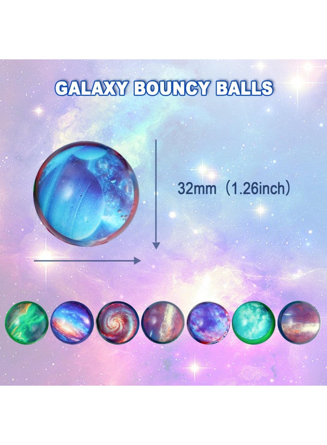 Pllieay 24PCS Galaxy Bouncy Balls, Space Bouncy Balls Bulk 32mm Space Theme Bouncy Balls for Kids Party Favors, Christmas Gift Bag Filling - Image 3