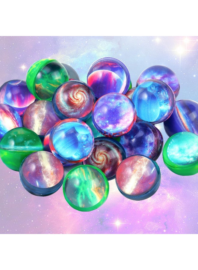 Pllieay 24PCS Galaxy Bouncy Balls, Space Bouncy Balls Bulk 32mm Space Theme Bouncy Balls for Kids Party Favors, Christmas Gift Bag Filling - Image 2