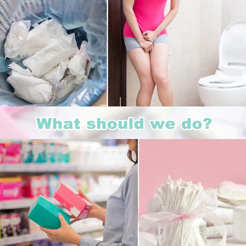 Hipruict Women Sanitary Disposal Bags, 100 Pcs Feminine Hygiene Disposal Bags, Self-Sealing, Privacy Protection, Disposal of Sanitary Napkins, Tampons, Incontinence Wipes Green - Image 3