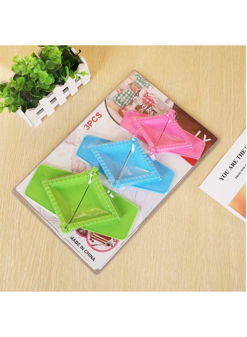LY 3PCS TRIANGLE HINGED MOULD PRESS FOR SAMOSA RAVIOLI DUMPLING PIE MAKER HOT - Image 1
