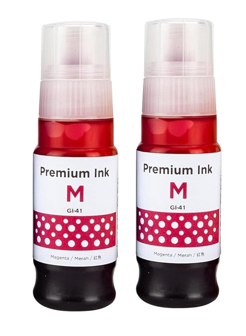 GI- 41 ink Magenta Compatible for CANON PIXMA G1420/G2420/G2460/G3420/G3460 Pack of 2