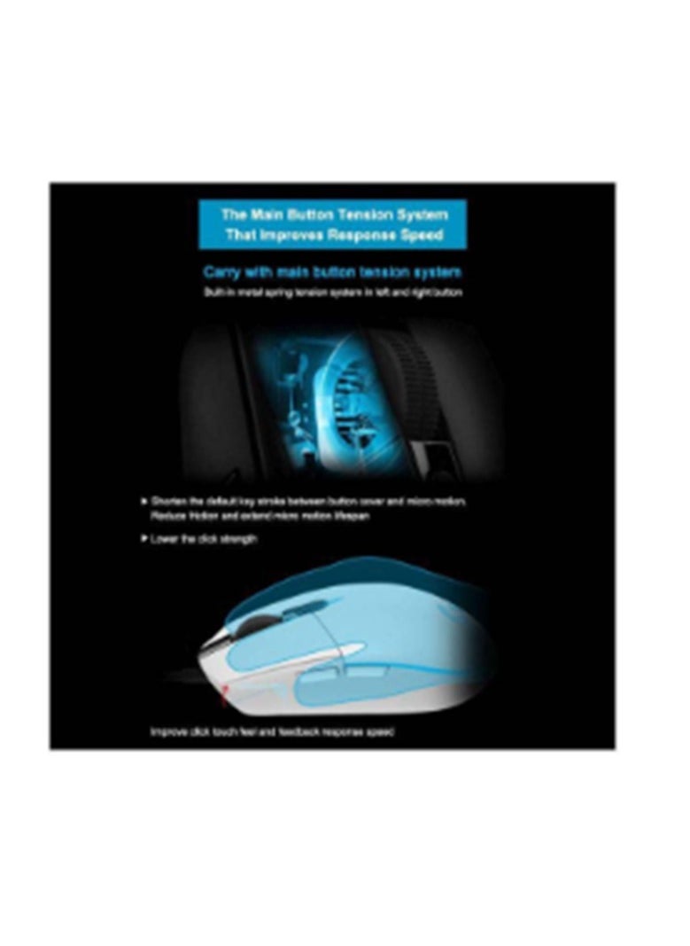 Logitech - G102 Light Sync Gaming Mouse with Customizable RGB Lighting, 6 Programmable ons, Gaming Grade Sensor, 8 k dpi Tracking,16.8mn Color, Light Weight (White) - Image 1