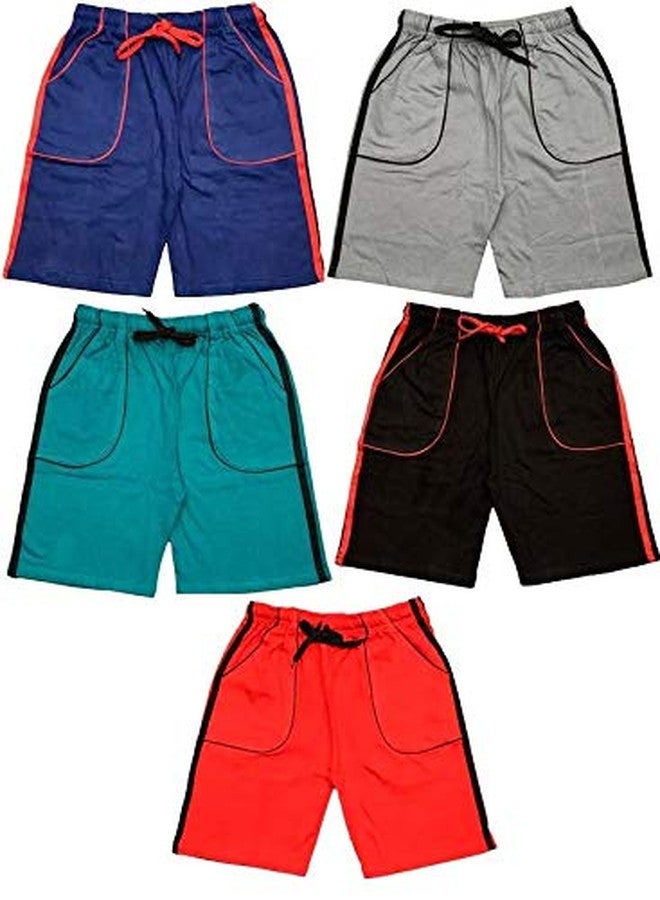 Okara Baby Girls Regular Shorts (OKR-COTTON-PAIN-SHORTS-GIRL-PO3-8-9Y_Multicolored_8-9 Years) - Image 1