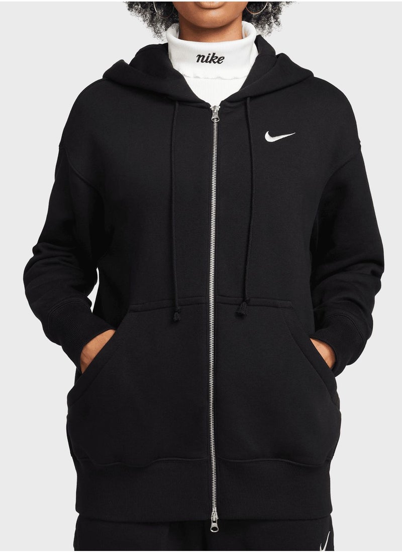 Nike - Phoenix Fleece Oversized Full Zip Hoodie - Image 1