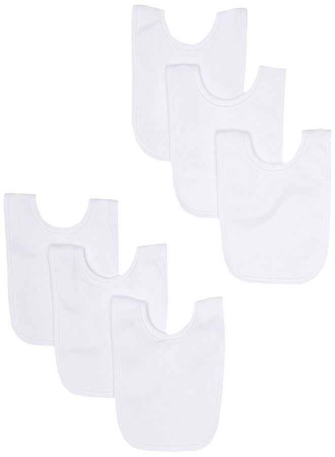 Gerber Gerber unisex baby 6-pack Dribbler Bundle bibs, White, One Size US - Image 1