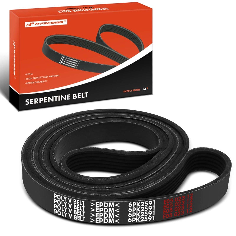 APremium Engine Serpentine Drive Belt Compatible with Ford Chevrolet Buick Lincoln GMC Oldsmobile Pontiac  Workhorse Cars  F150 F250 F350 Malibu Tahoe Mustang E150 E250 Econoline