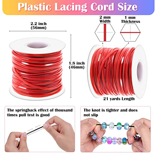 cridoz Lanyard String Kit, Cridoz 6Pack Plastic Lacing Cord Gimp String Lanyard Weaving Kit for Boondoggle, Bracelets, Keychains, Crafts - Image 3