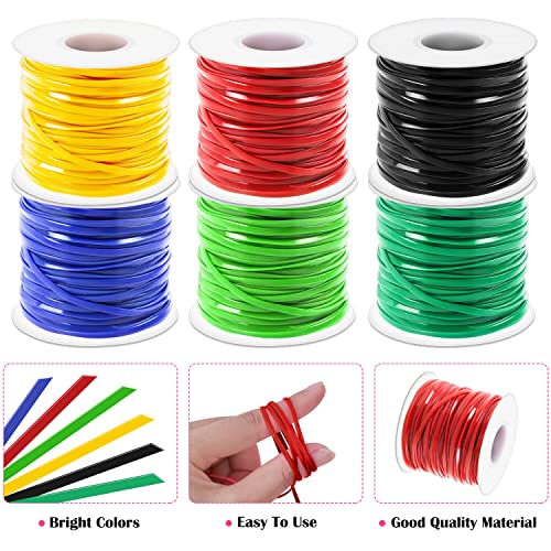 cridoz Lanyard String Kit, Cridoz 6Pack Plastic Lacing Cord Gimp String Lanyard Weaving Kit for Boondoggle, Bracelets, Keychains, Crafts - Image 4