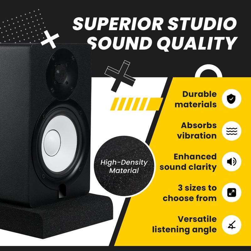 Sound Addicted - Studio Monitor Isolation Pads suitable for 6.5, 7 and 8 Inches Large Speakers | Reduce Vibrations and Fits most Stands - Pair | SMPad 8 - Image 3