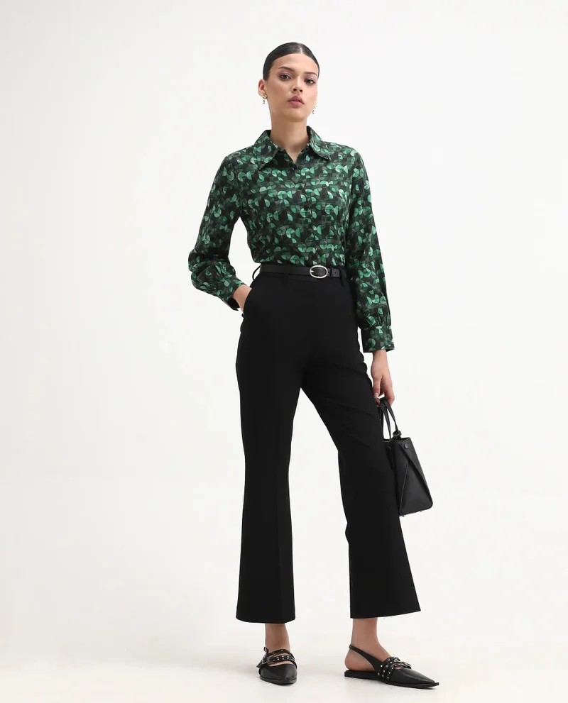 Rareism Women's Geometry Desk To Dinner Shirt