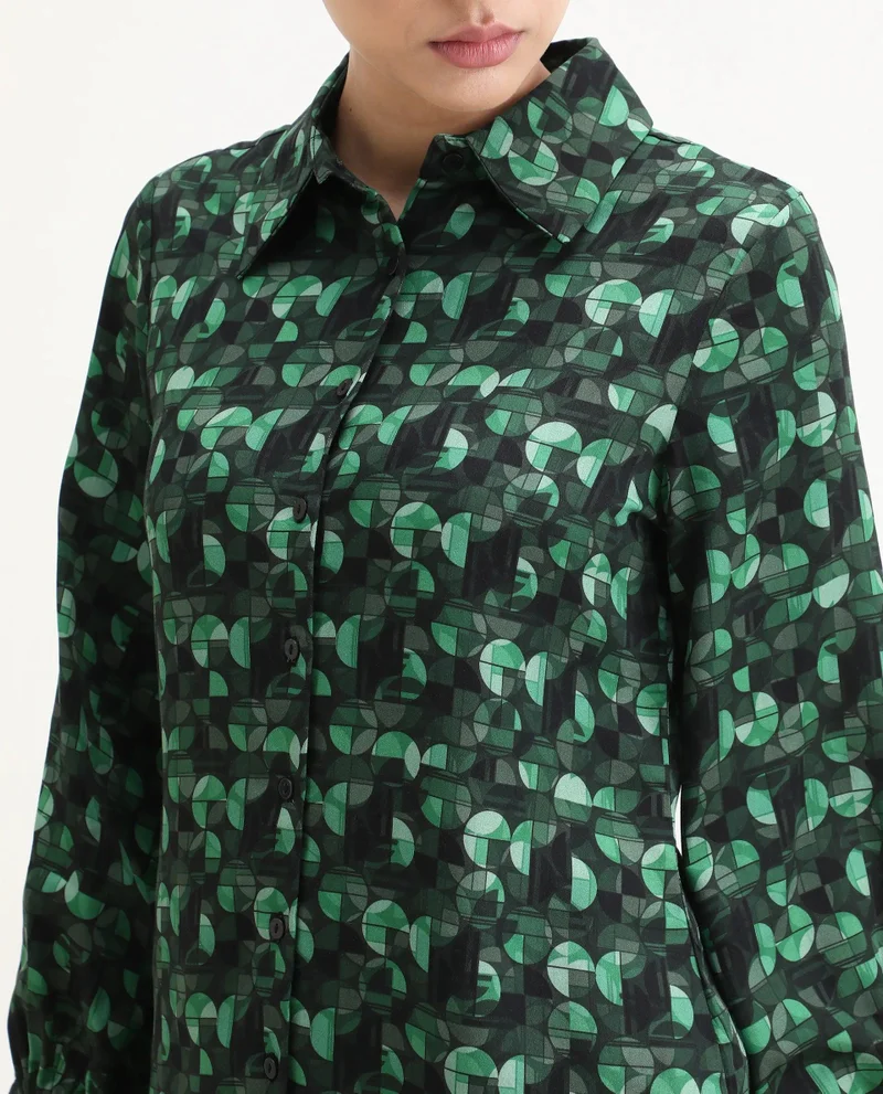 Rareism Women's Geometry Desk To Dinner Shirt