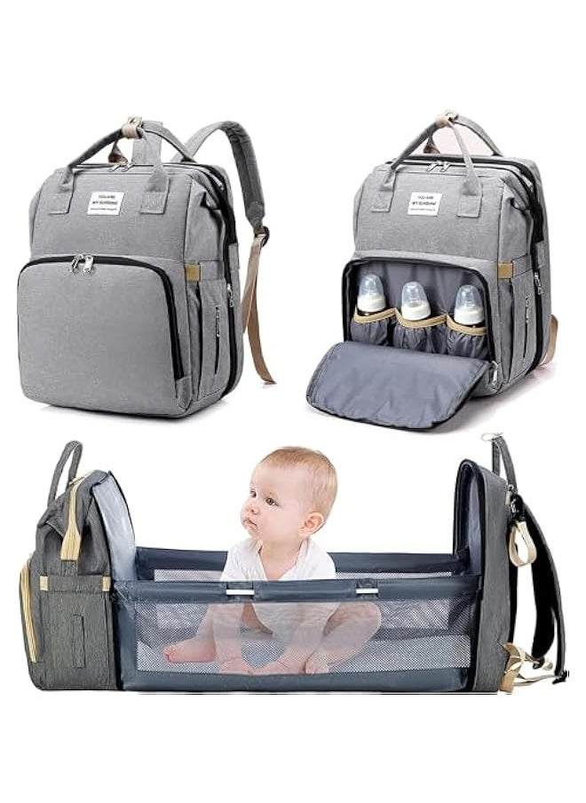 TRASSLE Diaper Bag Backpack with Changing Station Changing Pad Baby Bag Backpack Baby Nursing Bag Baby Shower Tote Baby Bottle Bag Waterproof Large Capacity, Newborn Essentials  - Image 2