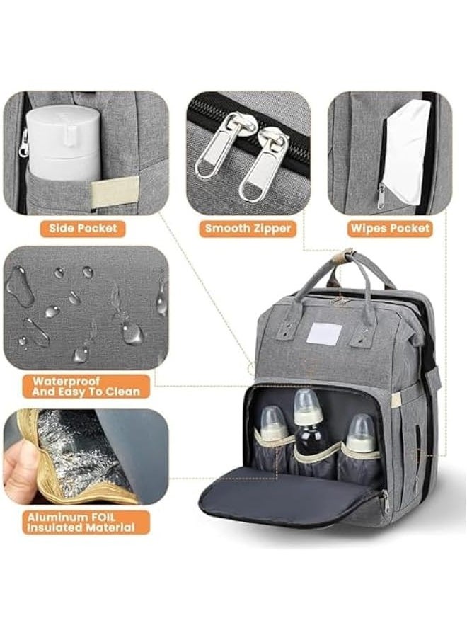 TRASSLE Diaper Bag Backpack with Changing Station Changing Pad Baby Bag Backpack Baby Nursing Bag Baby Shower Tote Baby Bottle Bag Waterproof Large Capacity, Newborn Essentials  - Image 5