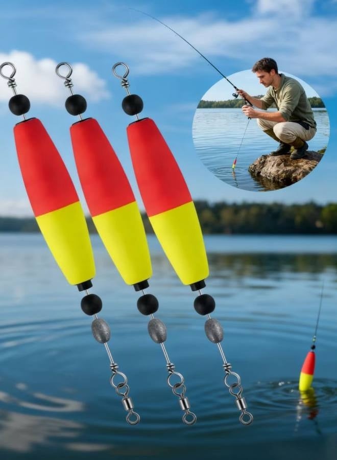 3 Pcs Catfish Float Rigs Fishing Popping Float Cooper Rig Fishing Bobbers Rattling Float EVA Foam Peg Floats Sinker Swivel Beads Saltwater Rig Bait for Catfishing Bait Rigs Tackle - Image 4