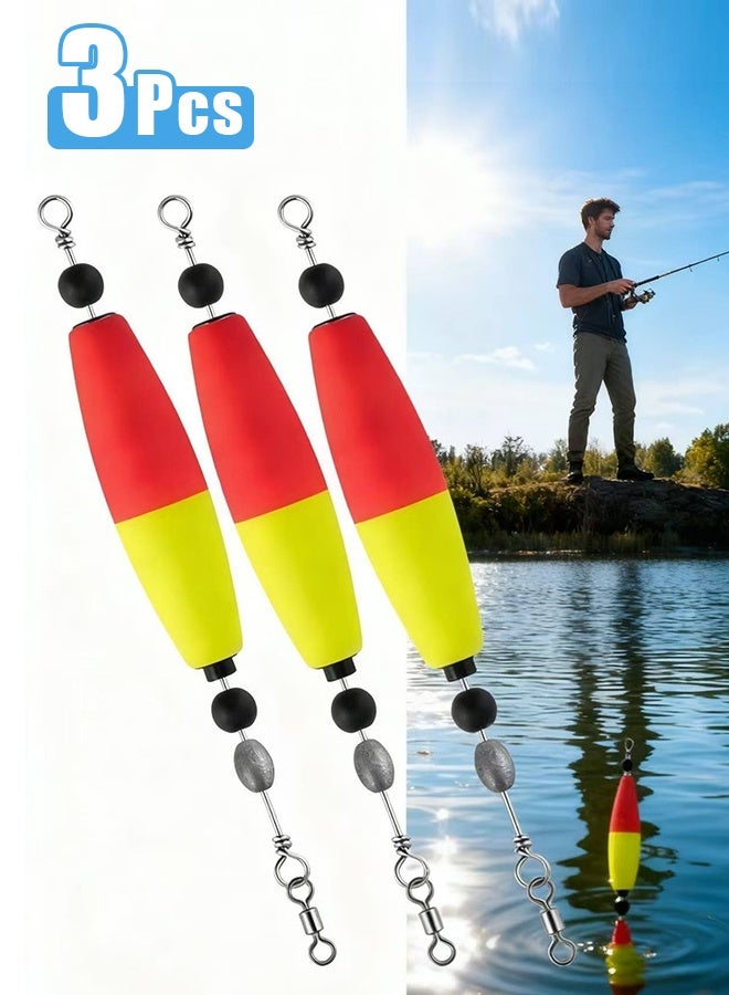 3 Pcs Catfish Float Rigs Fishing Popping Float Cooper Rig Fishing Bobbers Rattling Float EVA Foam Peg Floats Sinker Swivel Beads Saltwater Rig Bait for Catfishing Bait Rigs Tackle - Image 1