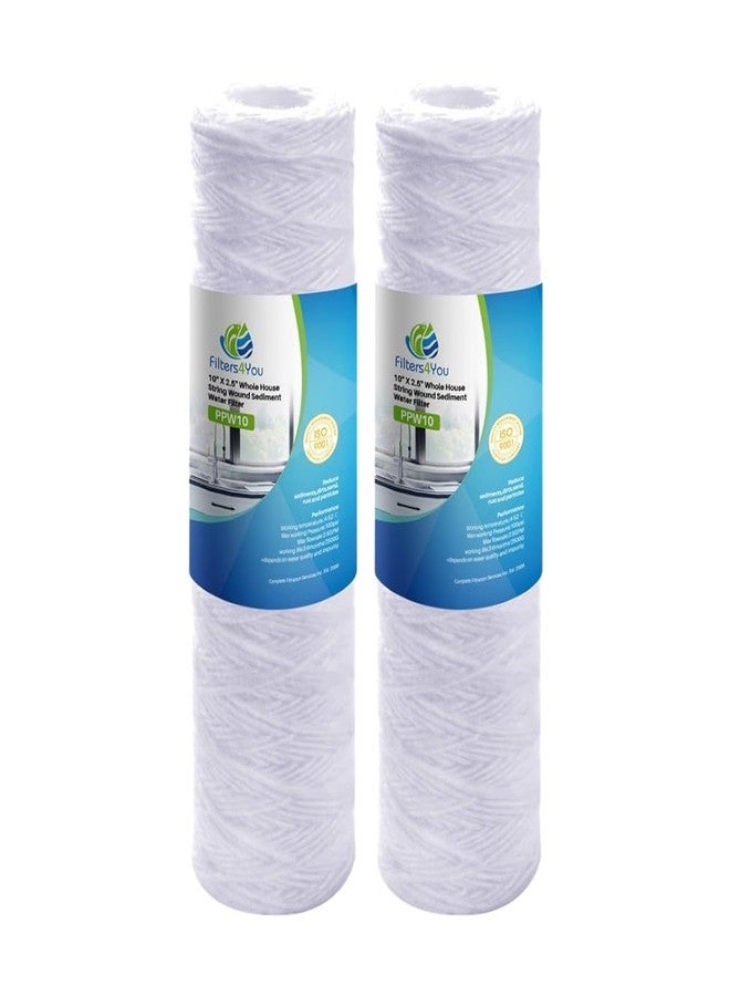 CFS - خراطيش فلتر مياه فاخرة ذات خيط ملفوف متوافقة مع موديلات 38478 - تزيل الطعم والرائحة الكريهة - خرطوشة فلتر بديلة للمنزل بالكامل (عبوة من قطعتين) - Image 1