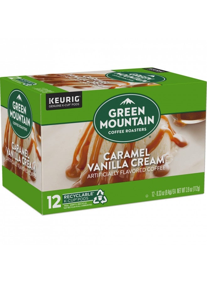 Green Mountain Coffee Roasters Caramel Vanilla Cream Keurig Single-Serve K-Cup Pods, Light Roast Coffee, 12 Count  - Image 1