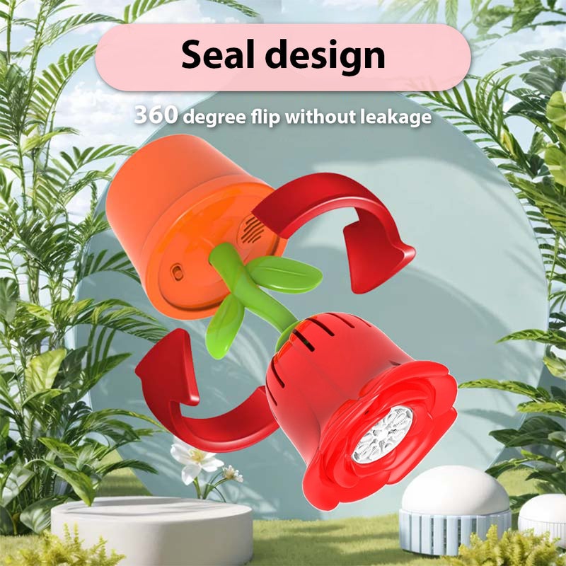 Bubble Machine with Sound Lamp Vertical Bubble Maker for Summer Birthday Outdoor Wedding Christmas Party Interactive Rechargeable Rose Flower Shaped Automatic Bubble Machine - Image 2