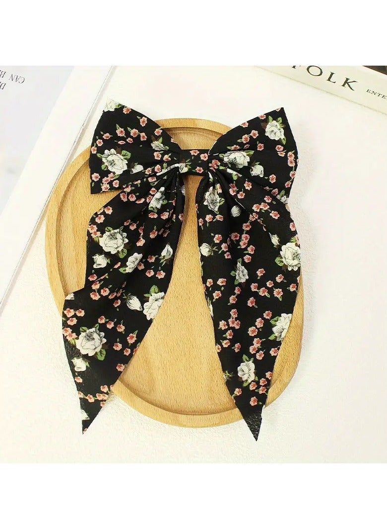 4 Pieces of Classic-Design Fabric Hair Clips for Women and Girls, Large Size - Image 5