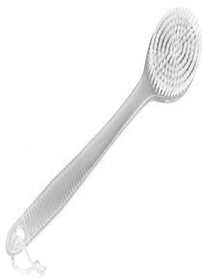 Fully Body Wash Bathing Brush with Long Handle (White) - Image 1
