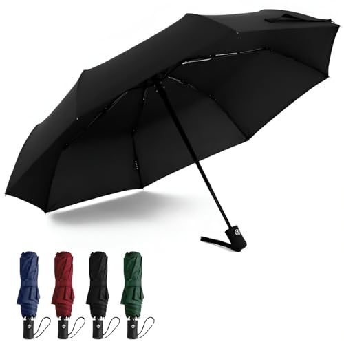 HACER Travel Umbrella Automatic Open 3-Fold UV Protection Wind Resistant Auto Folding and Portable Umbrellas for Rain Sun Men & Women (Pack of 1, Random) - Image 1