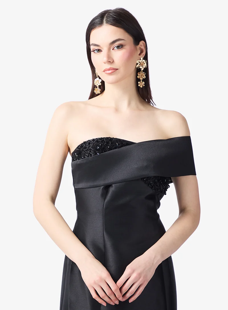 Namshi x  Off Shoulder Jewel Embellished Mermaid Gown for Women | Best Price UAE