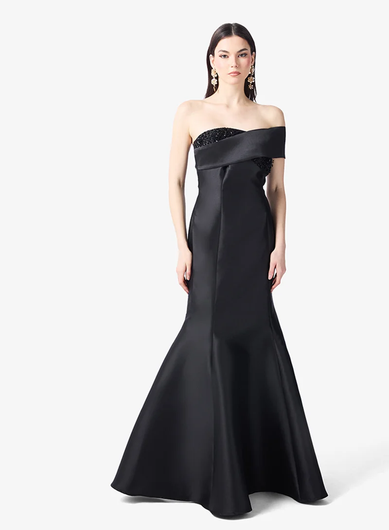 Namshi x  Off Shoulder Jewel Embellished Mermaid Gown for Women | Best Price UAE