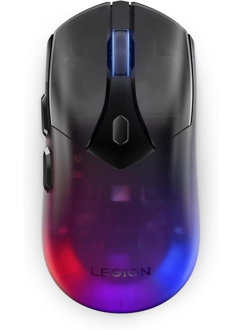 لينوفو ليجيون M410 ماوس ألعاب لاسلكي RGB، ثنائي الاستخدام مع 6 أزرار قابلة للبرمجة، حتى 16000 DPI مع 4 مستويات تبديل DPI، RGB قابل للبرمجة بمنطقتين، 30 مليون نقرة، أسود، ضمان 1 سنة - Image 1