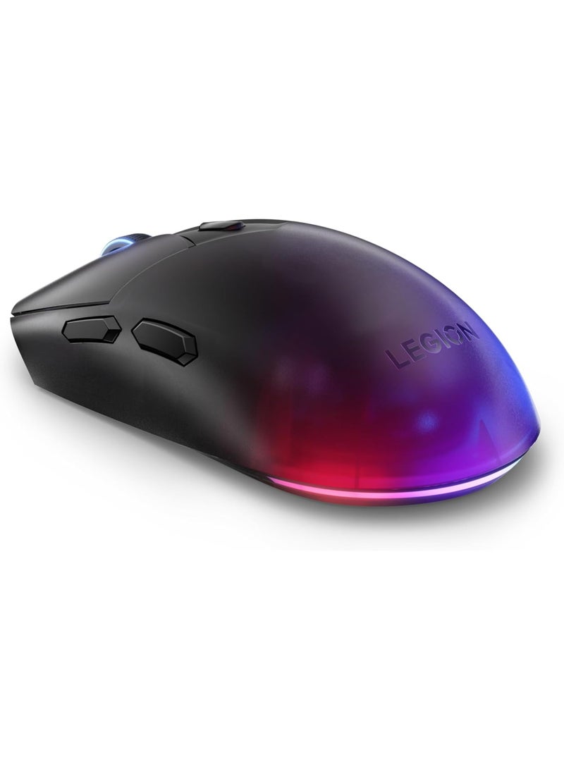 لينوفو ليجيون M410 ماوس ألعاب لاسلكي RGB، ثنائي الاستخدام مع 6 أزرار قابلة للبرمجة، حتى 16000 DPI مع 4 مستويات تبديل DPI، RGB قابل للبرمجة بمنطقتين، 30 مليون نقرة، أسود، ضمان 1 سنة - Image 2