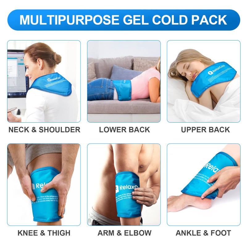RelaxCoo Neck Ice Pack Wrap, Reusable Gel Ice Pack for Neck Shoulders, Cold Compress Therapy for Pain Relief, Injuries, Swelling, Bruises, Sprains, Inflammation and Cervical Surgery Recovery - Image 5
